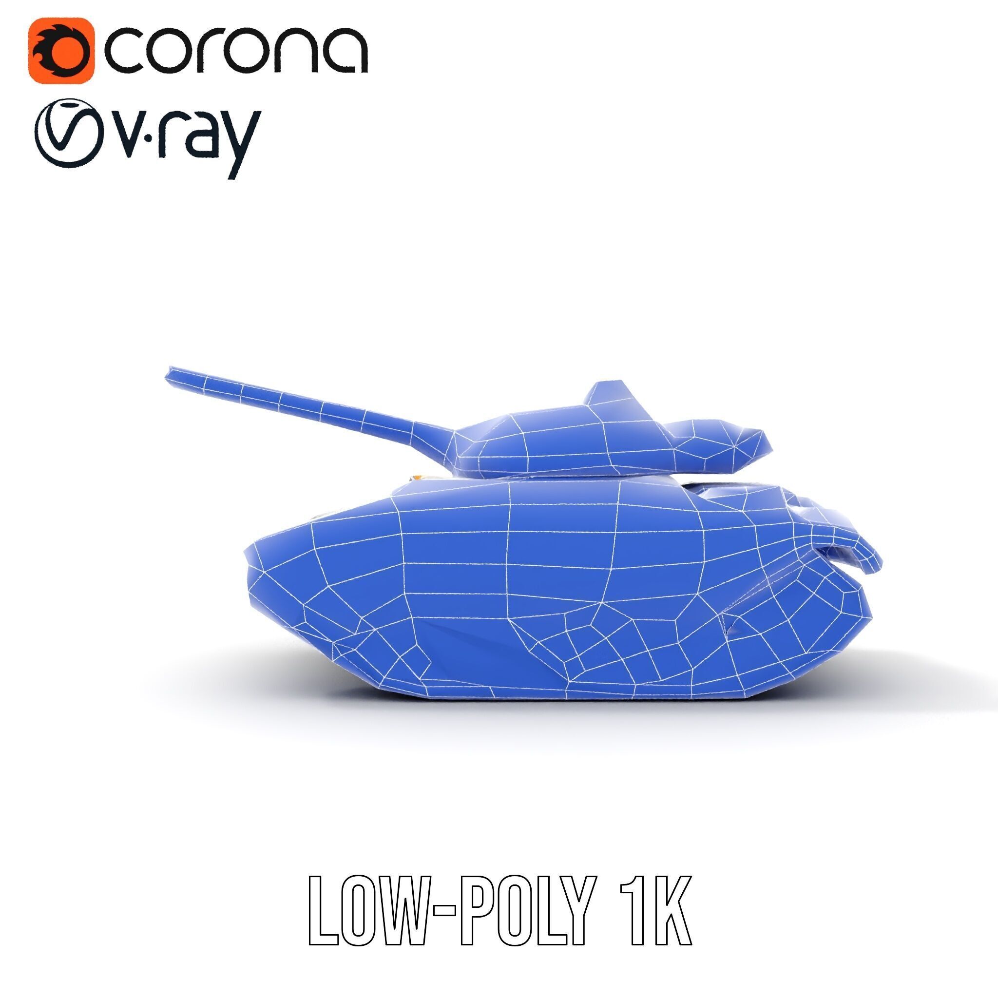 Futuristic Tank D Model Pack Low-poly 3D model_30