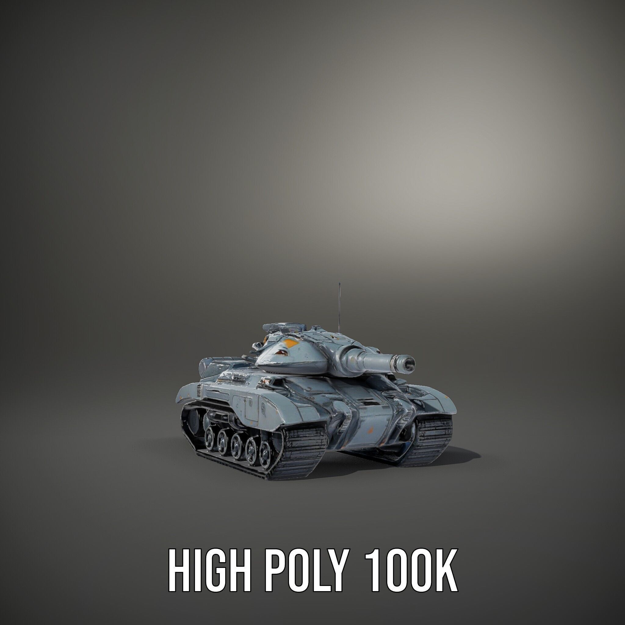 Futuristic Battle Tank Model Pack for Rendering and Games Low-poly 3D model_12