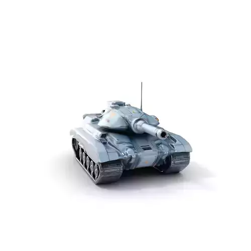 Futuristic Battle Tank Model Pack for Rendering and Games Low-poly 3D model