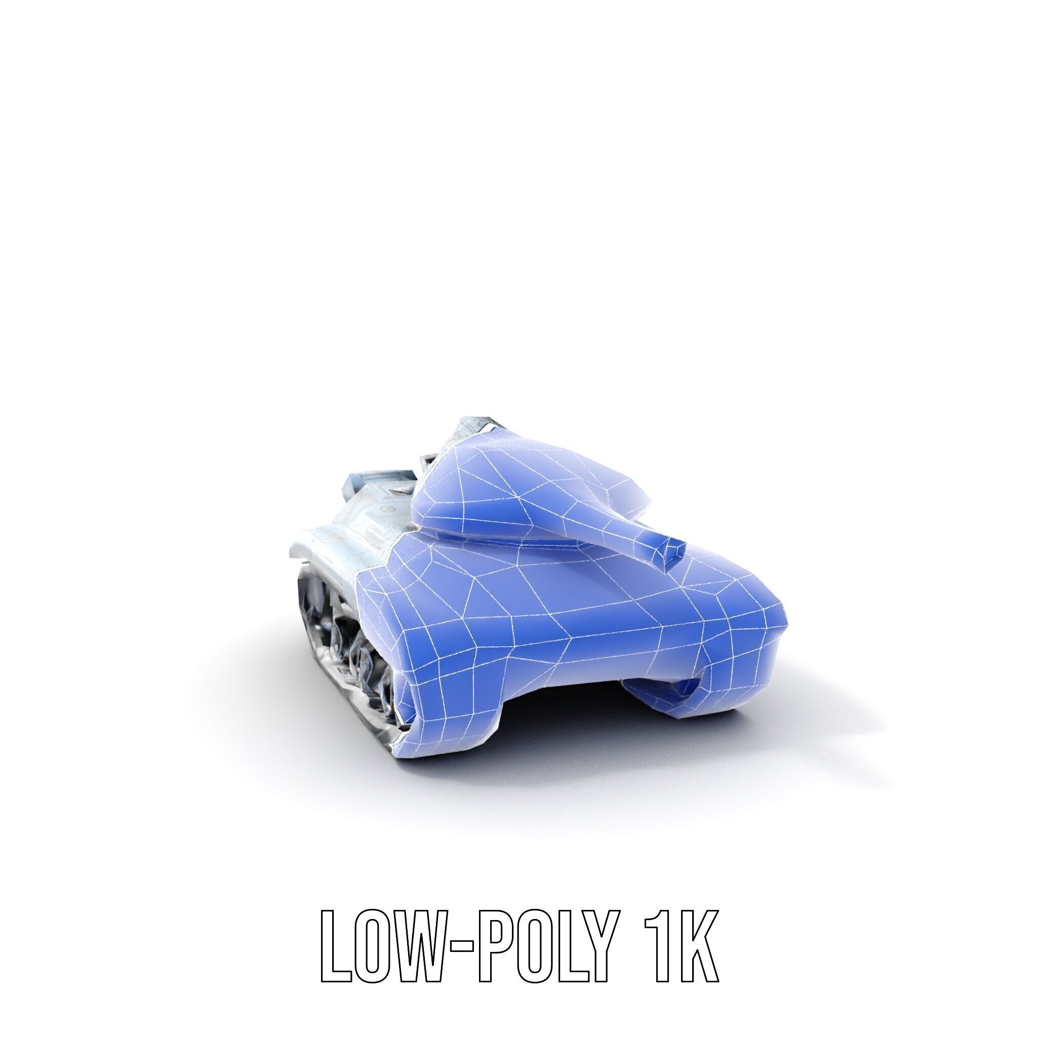 Futuristic Battle Tank Model Pack for Rendering and Games Low-poly 3D model_17