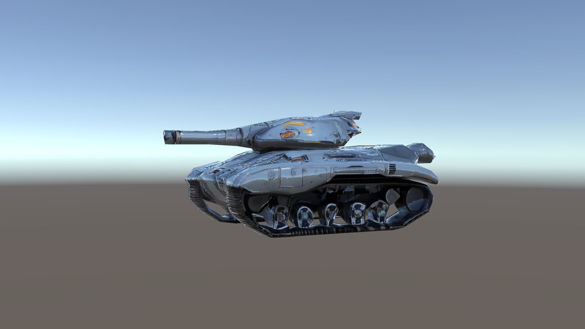 Futuristic Battle Tank Model Pack for Rendering and Games Low-poly 3D model_35