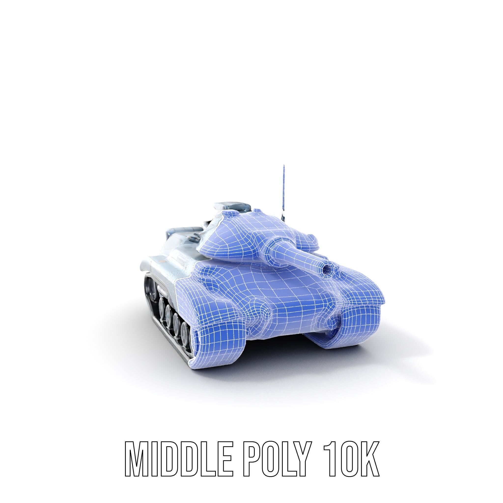 Futuristic Battle Tank Model Pack for Rendering and Games Low-poly 3D model_26