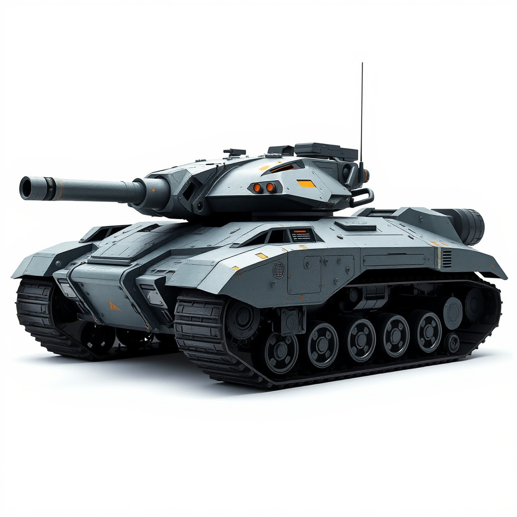 Futuristic Battle Tank Model Pack for Rendering and Games Low-poly 3D model_3