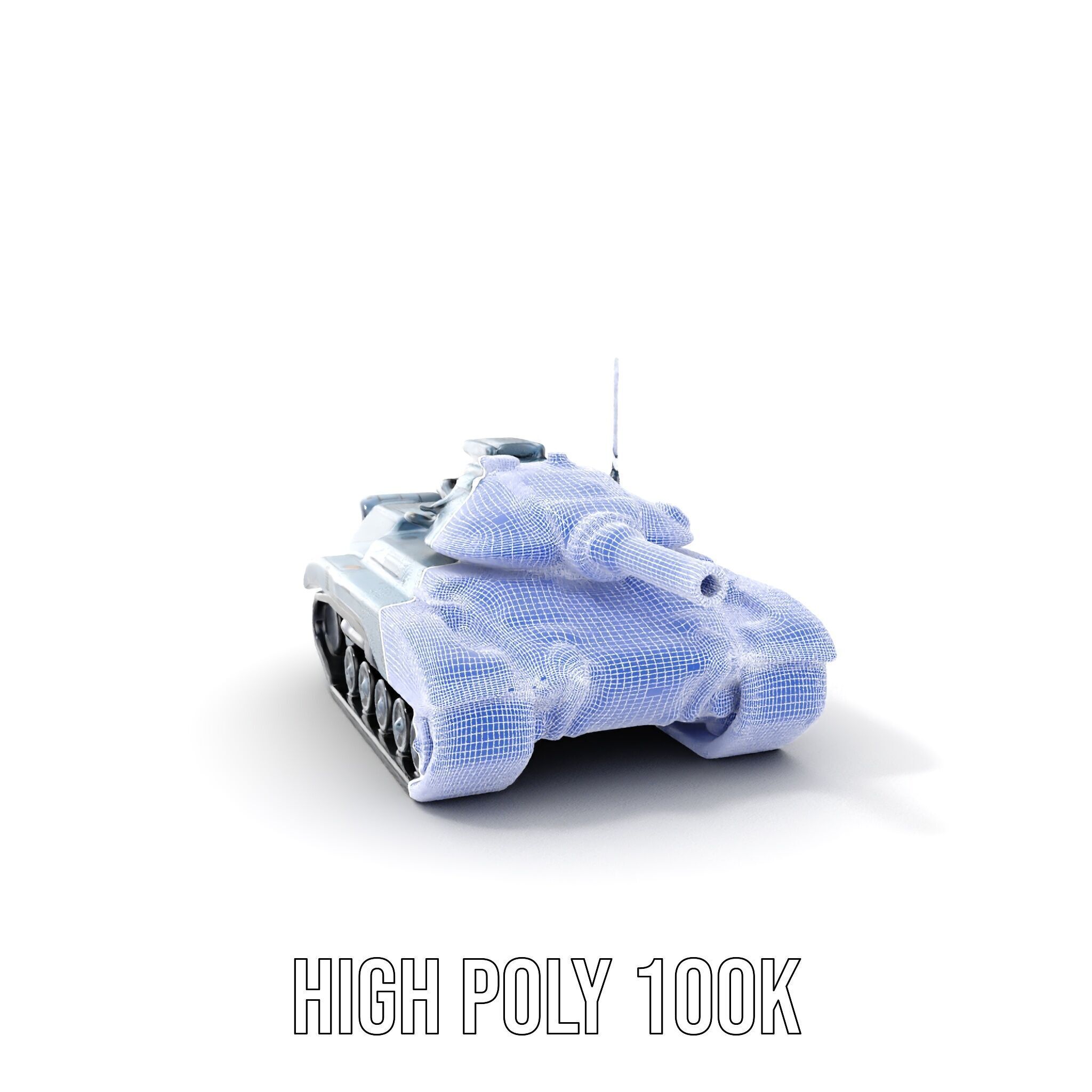 Futuristic Battle Tank Model Pack for Rendering and Games Low-poly 3D model_5