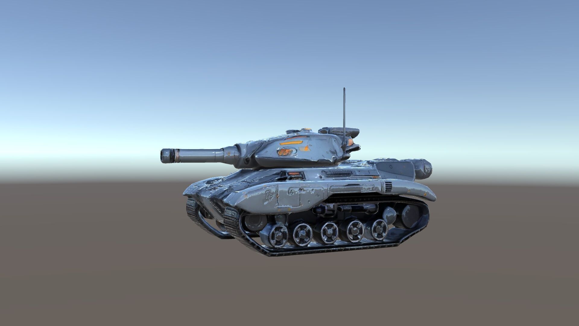 Futuristic Battle Tank Model Pack for Rendering and Games Low-poly 3D model_34