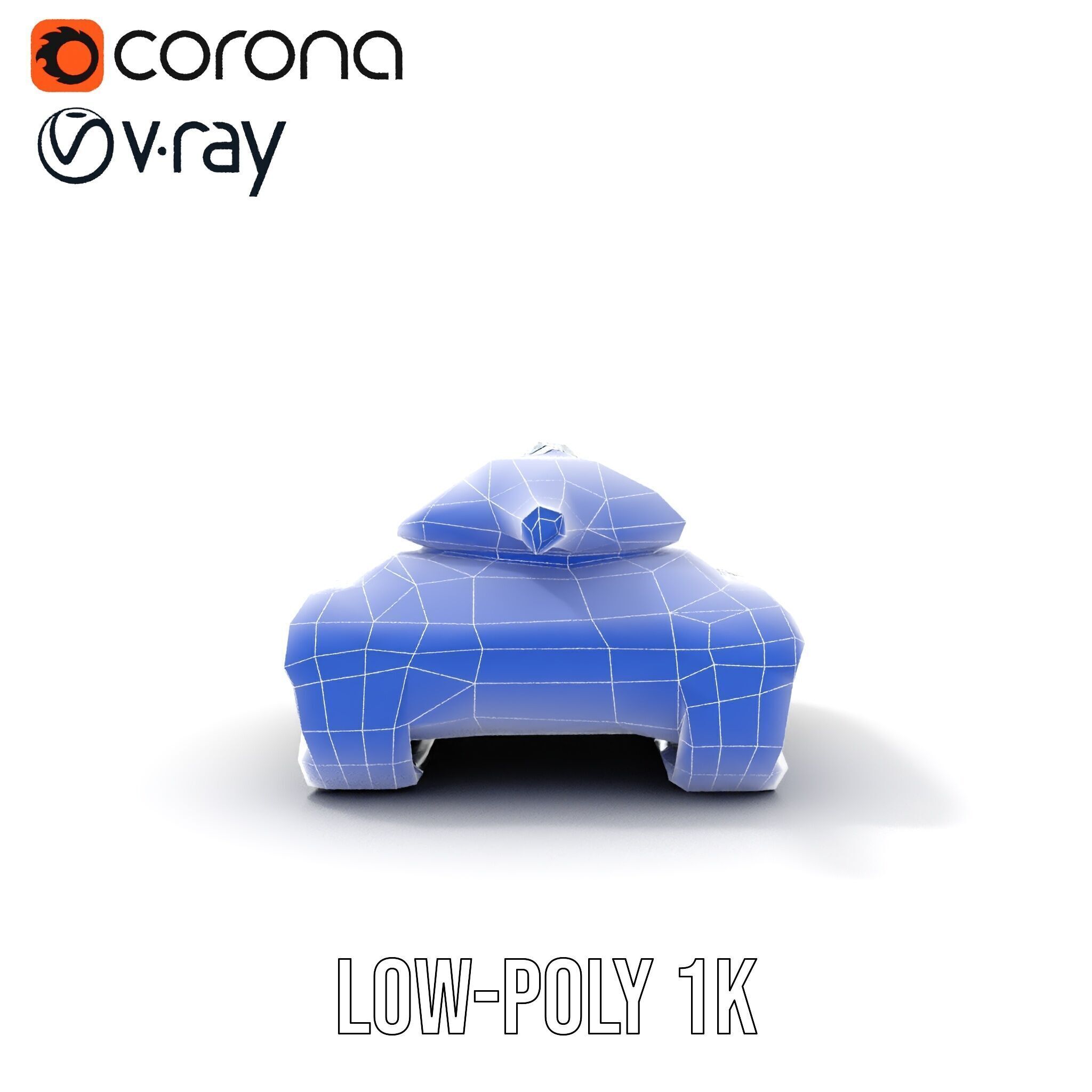 Futuristic Battle Tank Model Pack for Rendering and Games Low-poly 3D model_19