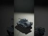 Futuristic Battle Tank Model Pack for Rendering and Games Low-poly 3D model_2