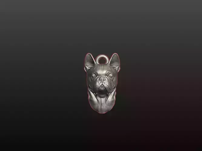 French Bulldog STL File - French Bulldog Keychain