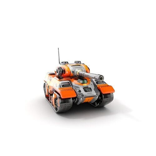 Futuristic Orange Battle Tank D Model Pack Low-poly 3D model