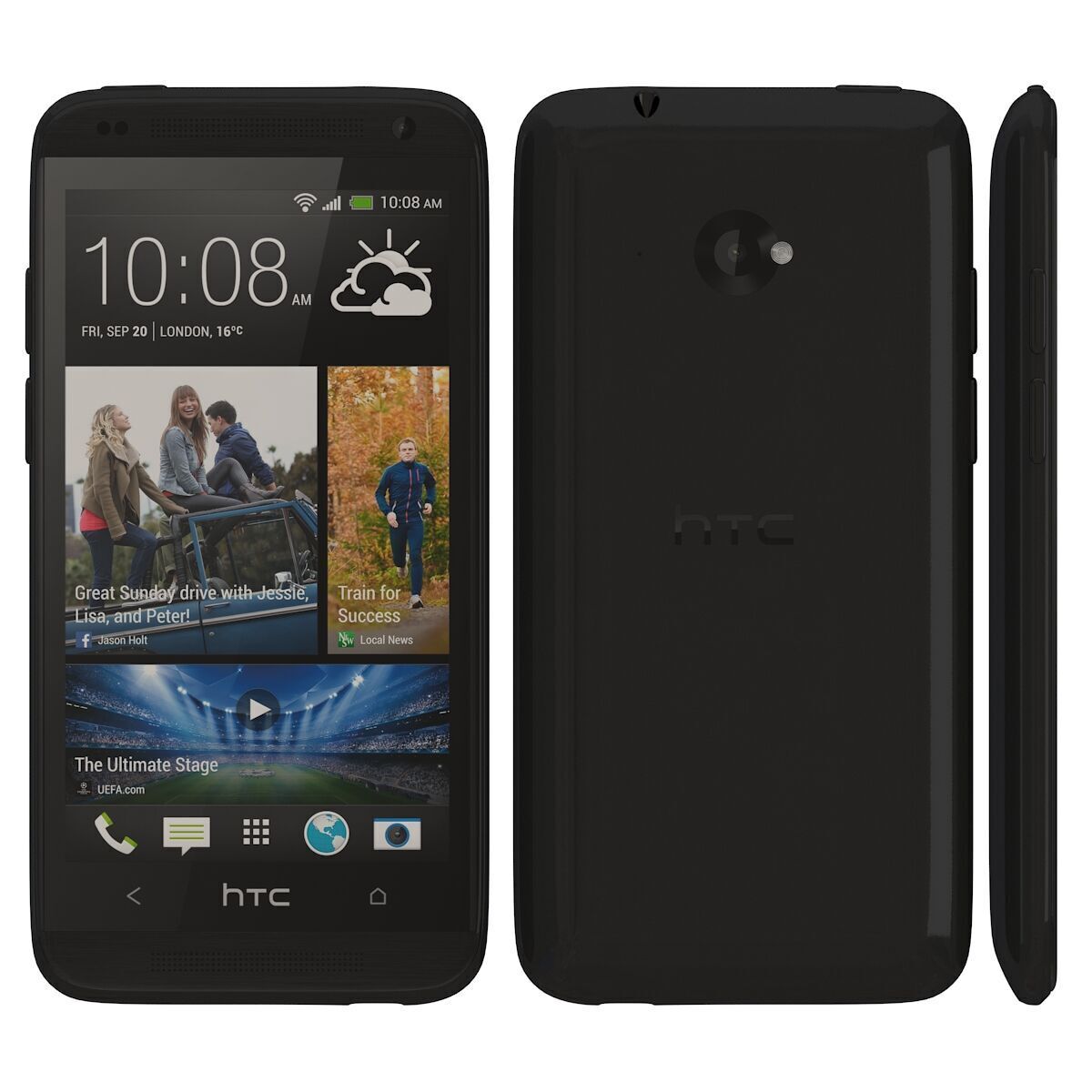 htc desire 601 black 3D model_1