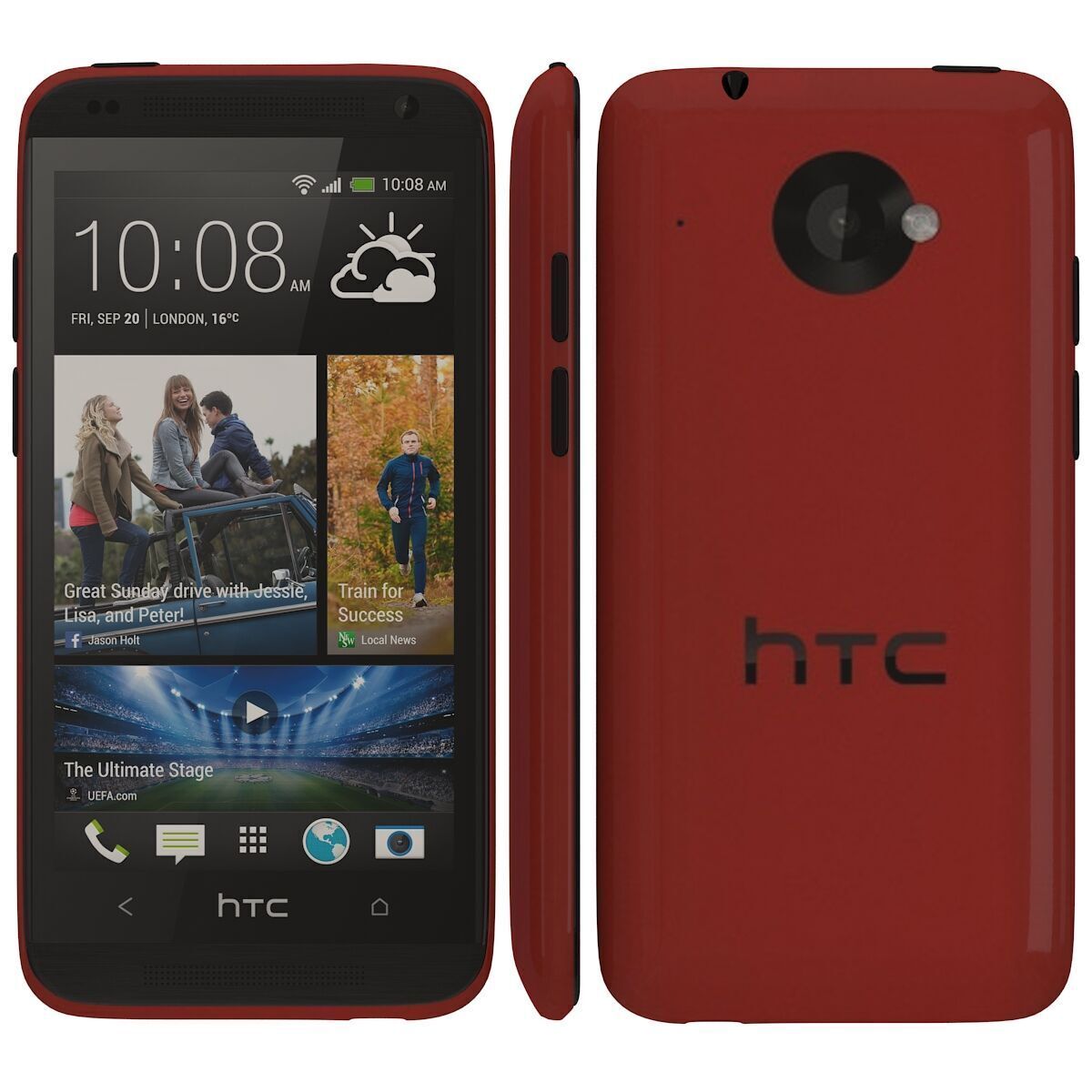 HTC Desire 601 RED 3D model_2