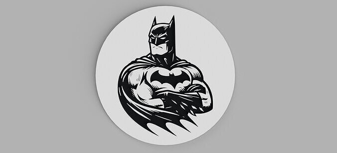 Batman Logo Coaster Free 3D print model