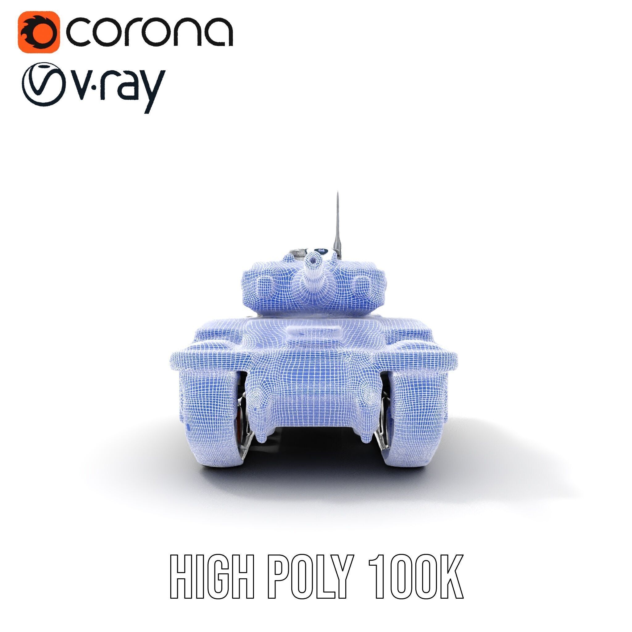 Futuristic Tank D Model Pack Low-poly 3D model_38