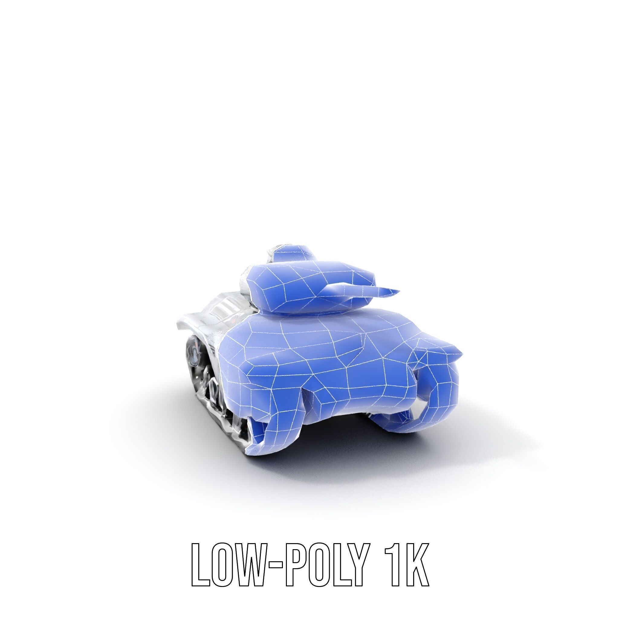 Futuristic Tank D Model Pack Low-poly 3D model_8