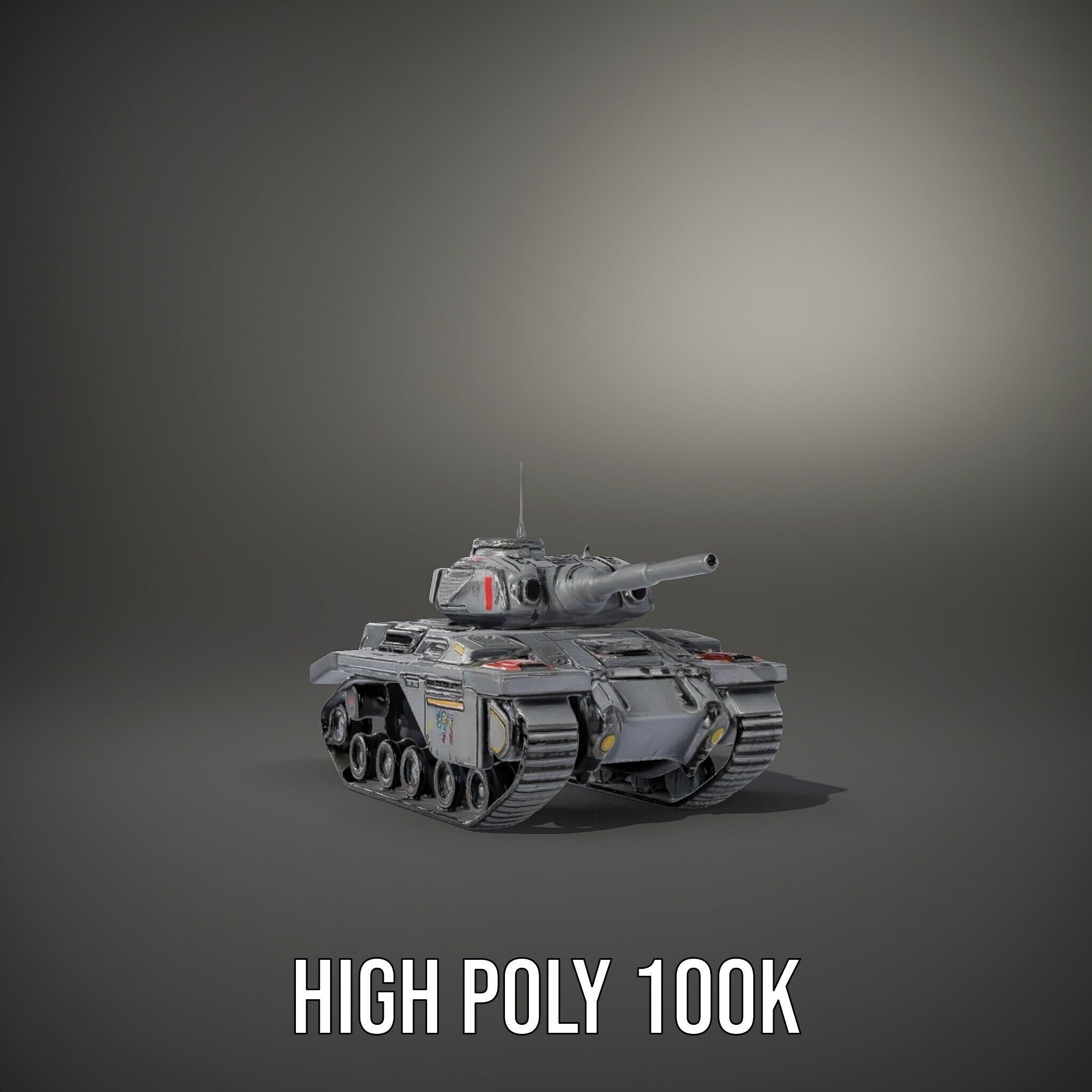 Futuristic Tank D Model Pack Low-poly 3D model_9
