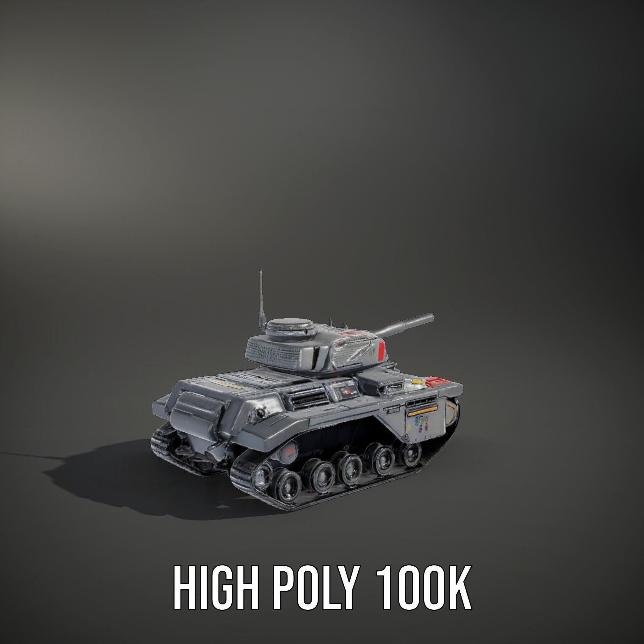 Futuristic Tank D Model Pack Low-poly 3D model_12