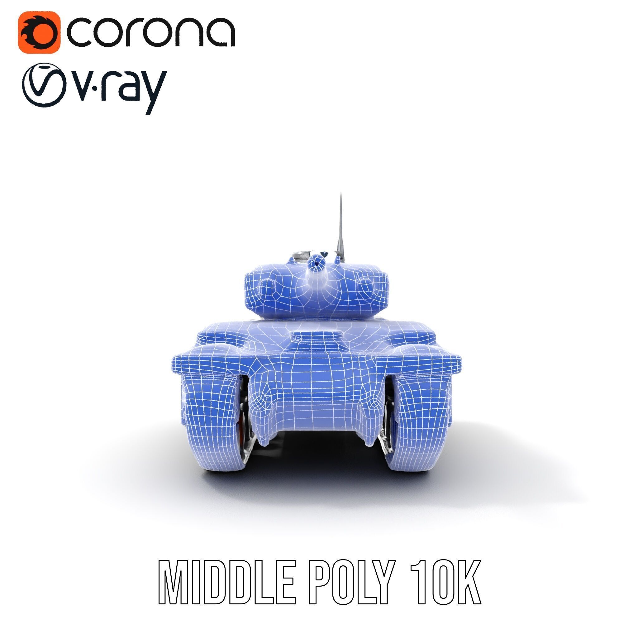 Futuristic Tank D Model Pack Low-poly 3D model_10