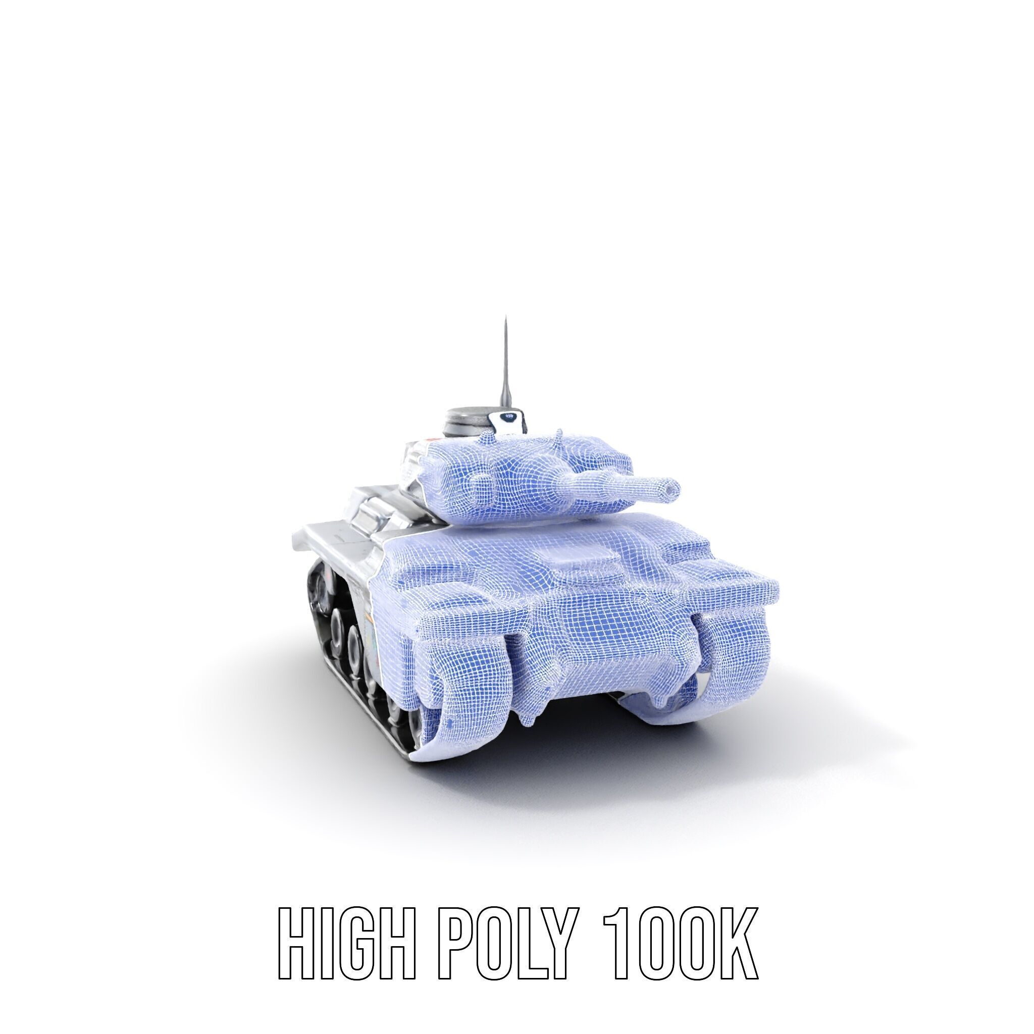 Futuristic Tank D Model Pack Low-poly 3D model_5