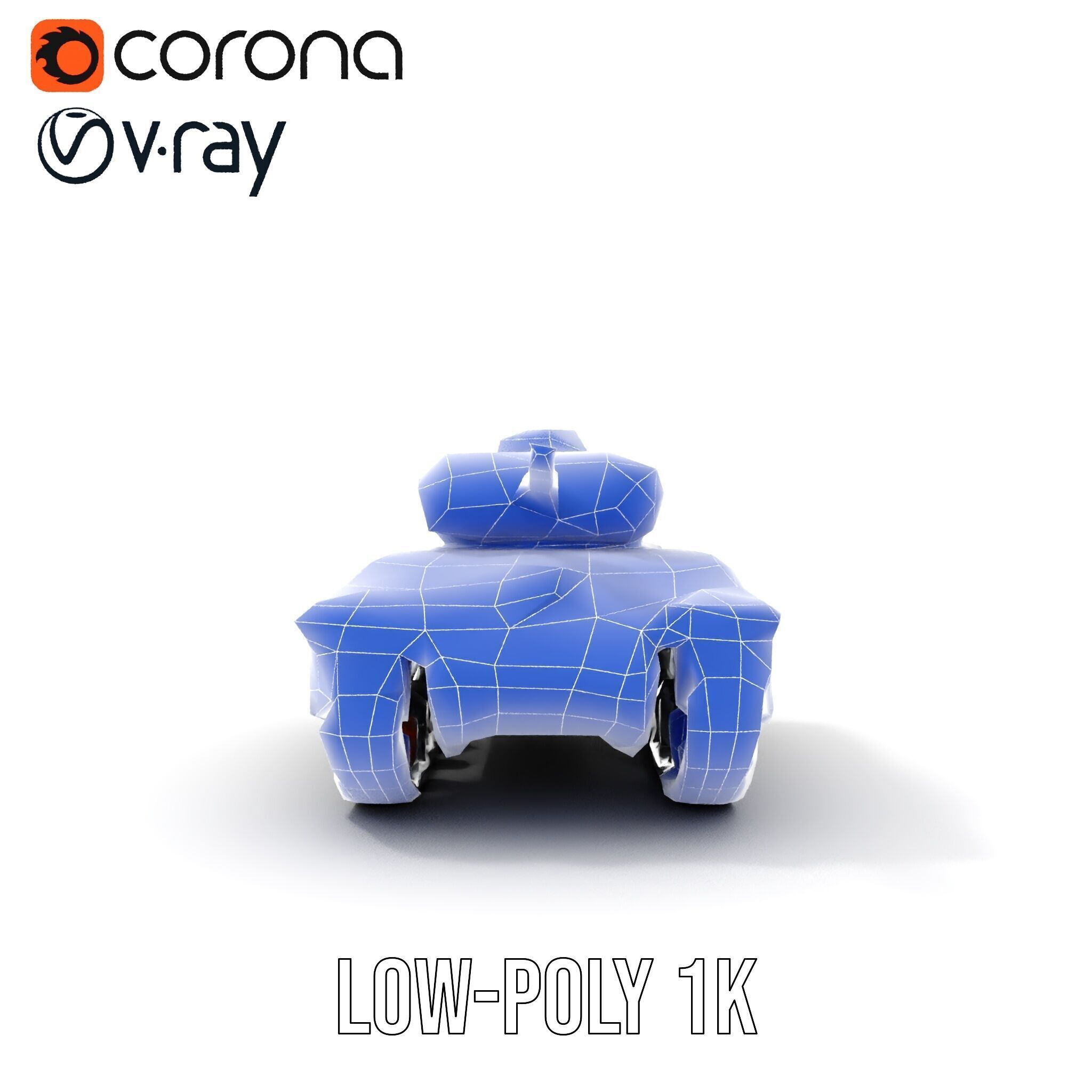 Futuristic Tank D Model Pack Low-poly 3D model_11