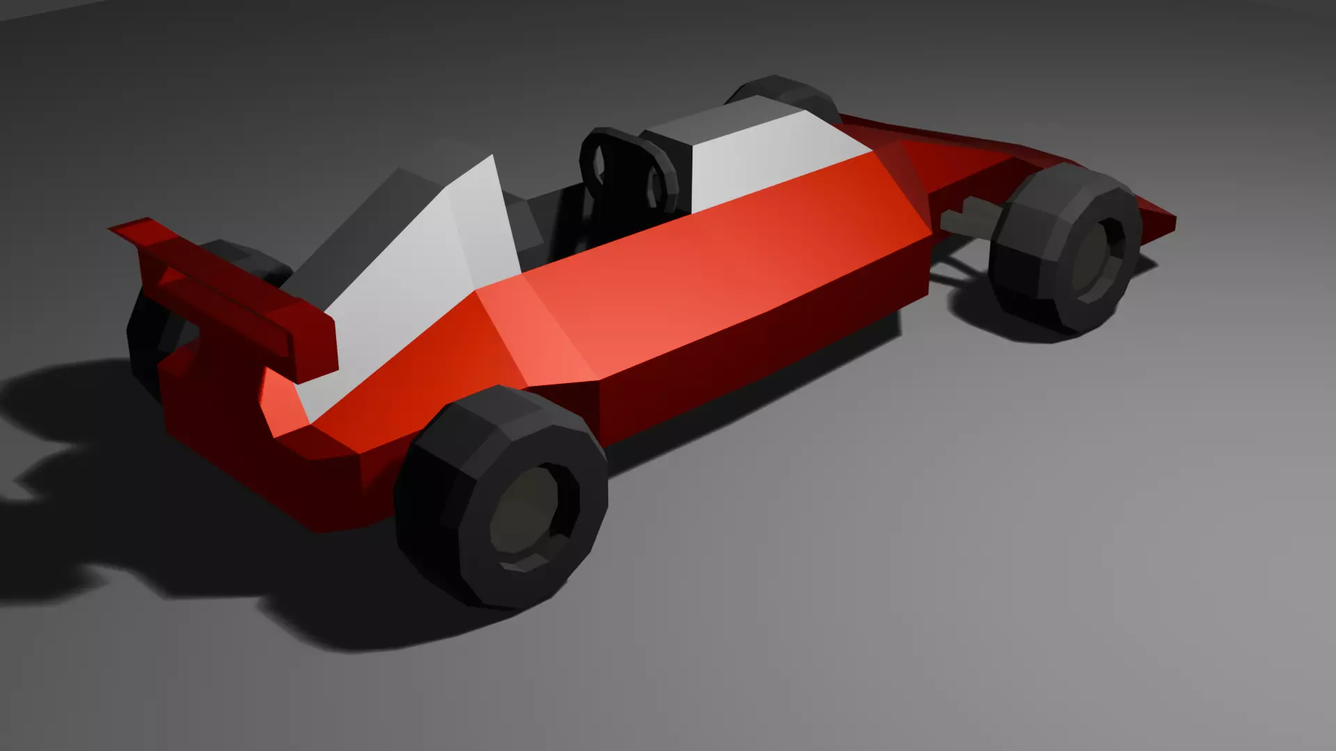 Formula Racing Car Low-poly 3D model