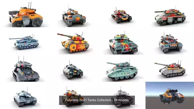 Futuristic SciFi Tanks Collection 