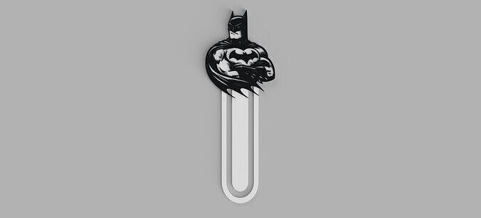 Batman Logo Bookmark Free 3D print model