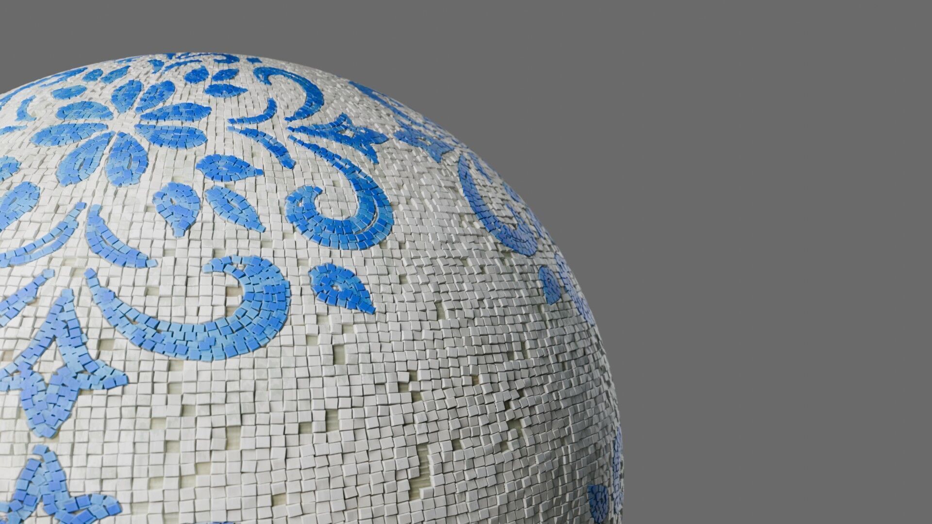 Mosaic Tiles Pattern 1 Seamless PBR Material Texture_5