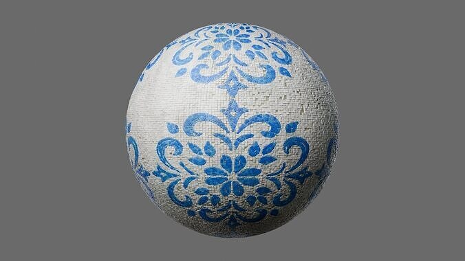 Mosaic Tiles Pattern 1 Seamless PBR Material Texture