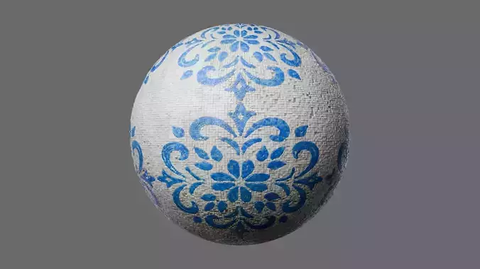 Mosaic Tiles Pattern 1 Seamless PBR Material Texture
