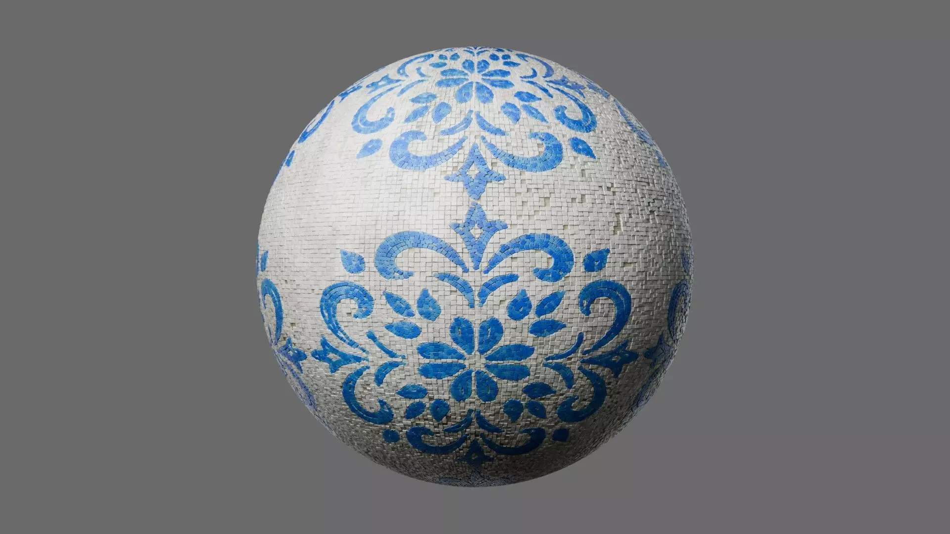 Mosaic Tiles Pattern 1 Seamless PBR Material Texture_0