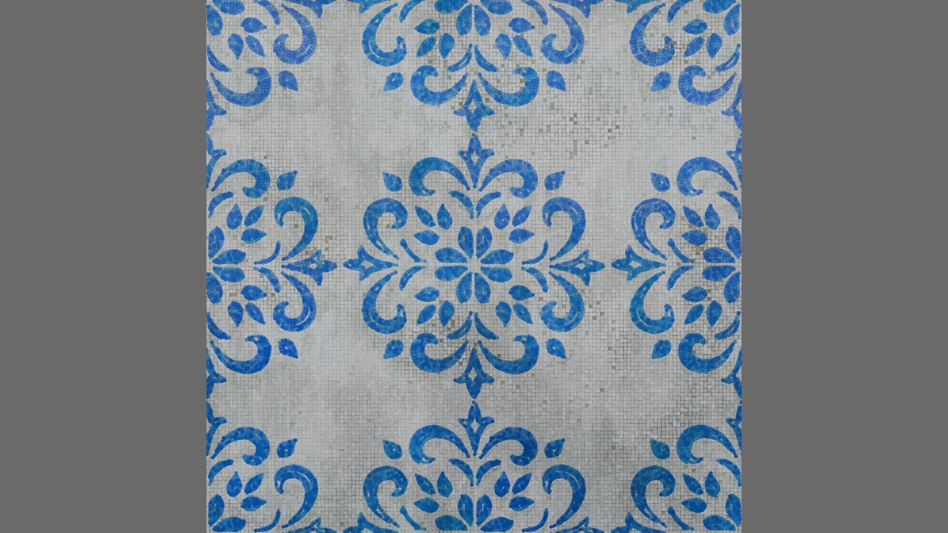 Mosaic Tiles Pattern 1 Seamless PBR Material Texture_4