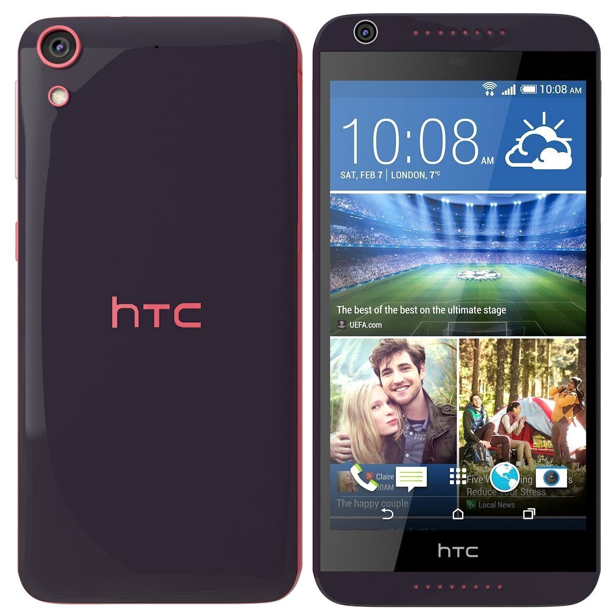 HTC Desire 626G Purple Fire 3D model_1