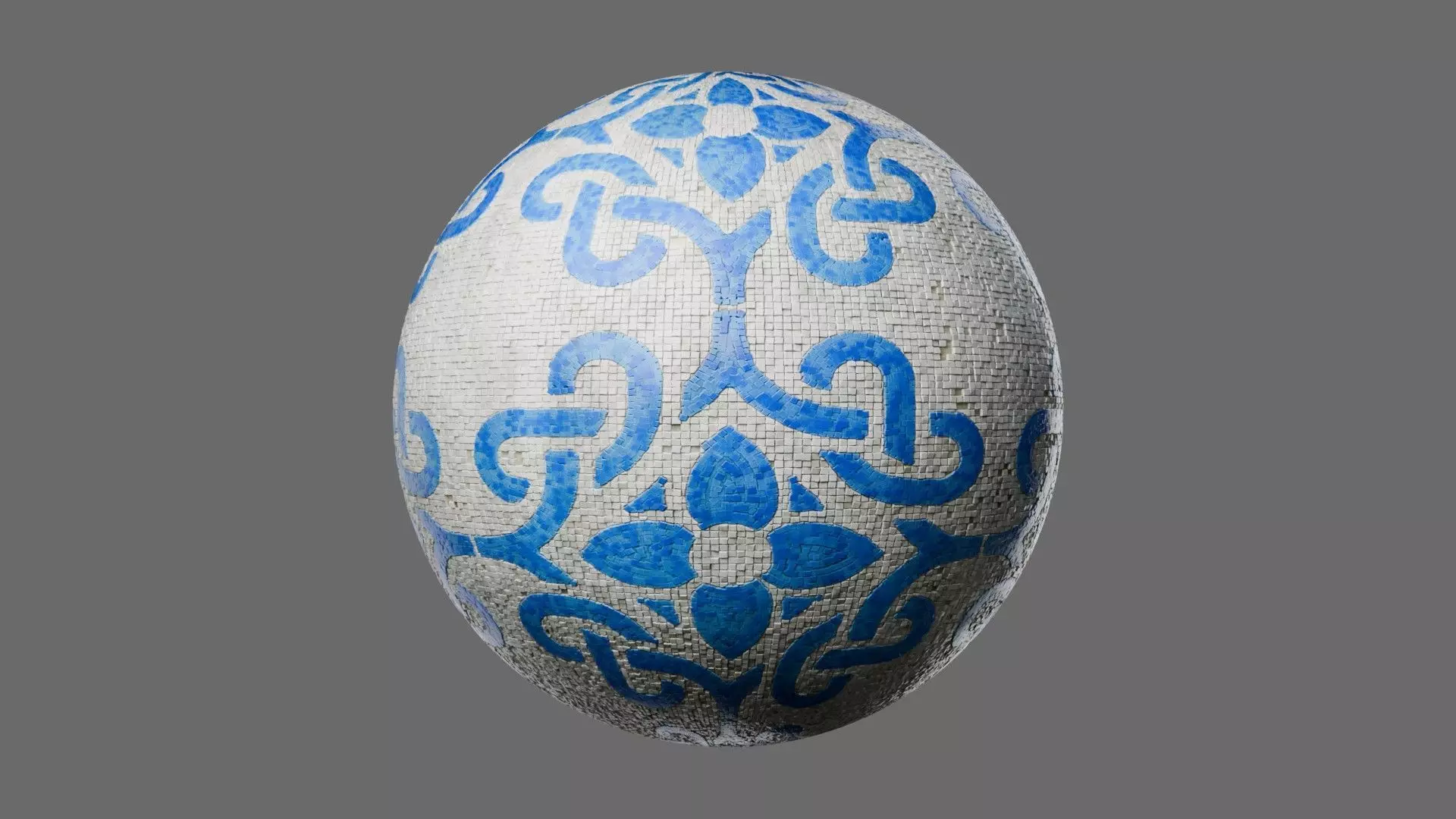 Mosaic Tiles Pattern 2 Seamless PBR Material Texture_0