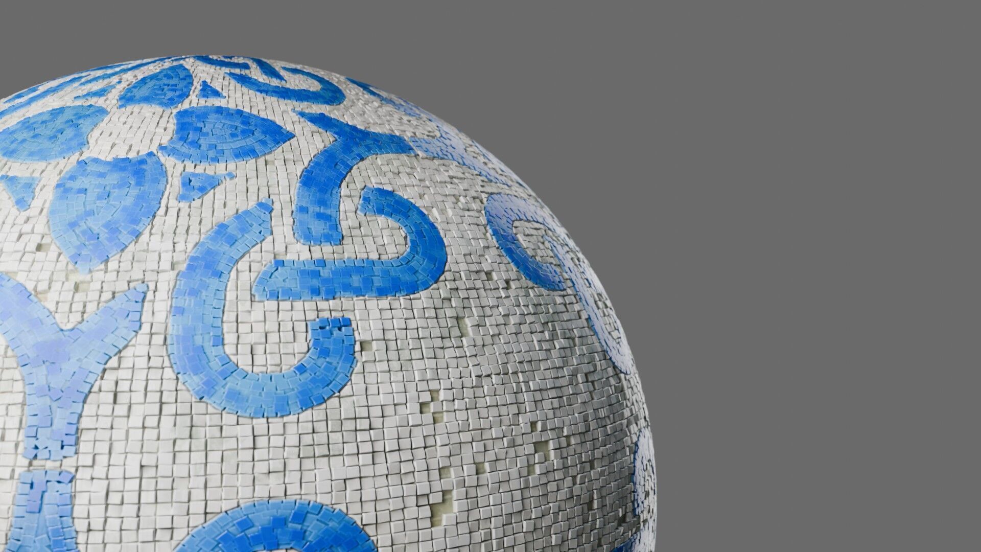 Mosaic Tiles Pattern 2 Seamless PBR Material Texture_5