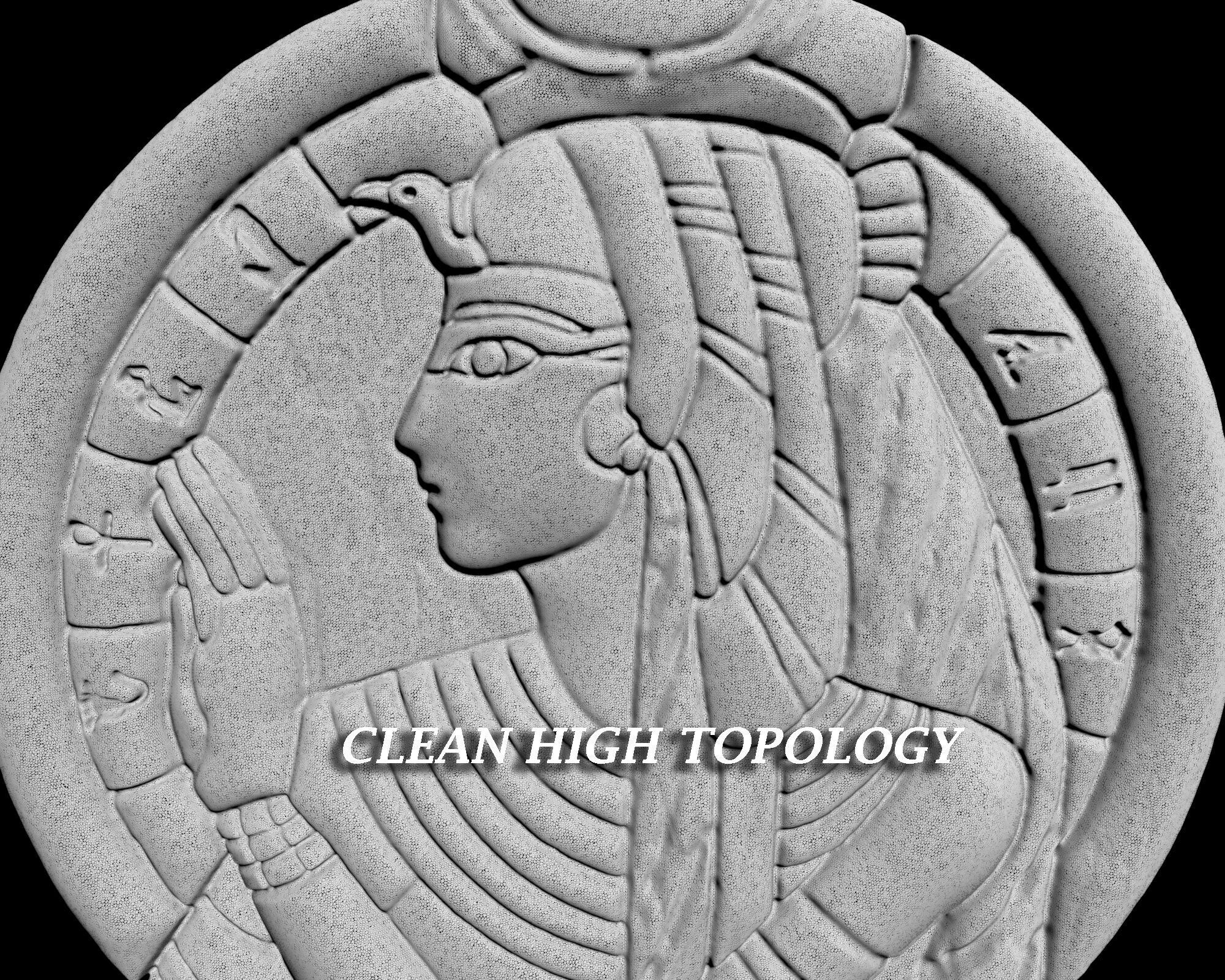 CLEOPATRA QUEEN ANCIENT EGYPT PENDANT M02 3D print model_1