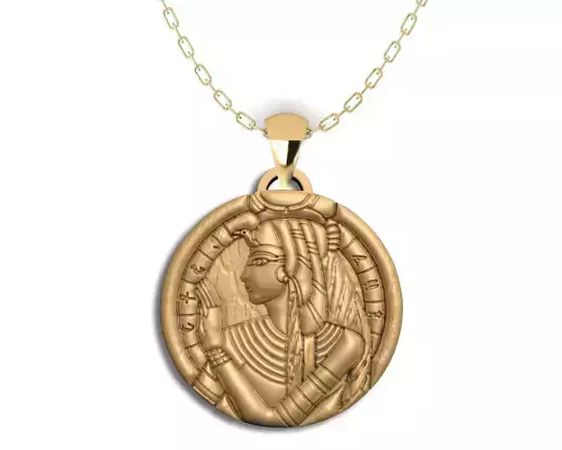 CLEOPATRA QUEEN ANCIENT EGYPT PENDANT M02 3D print model