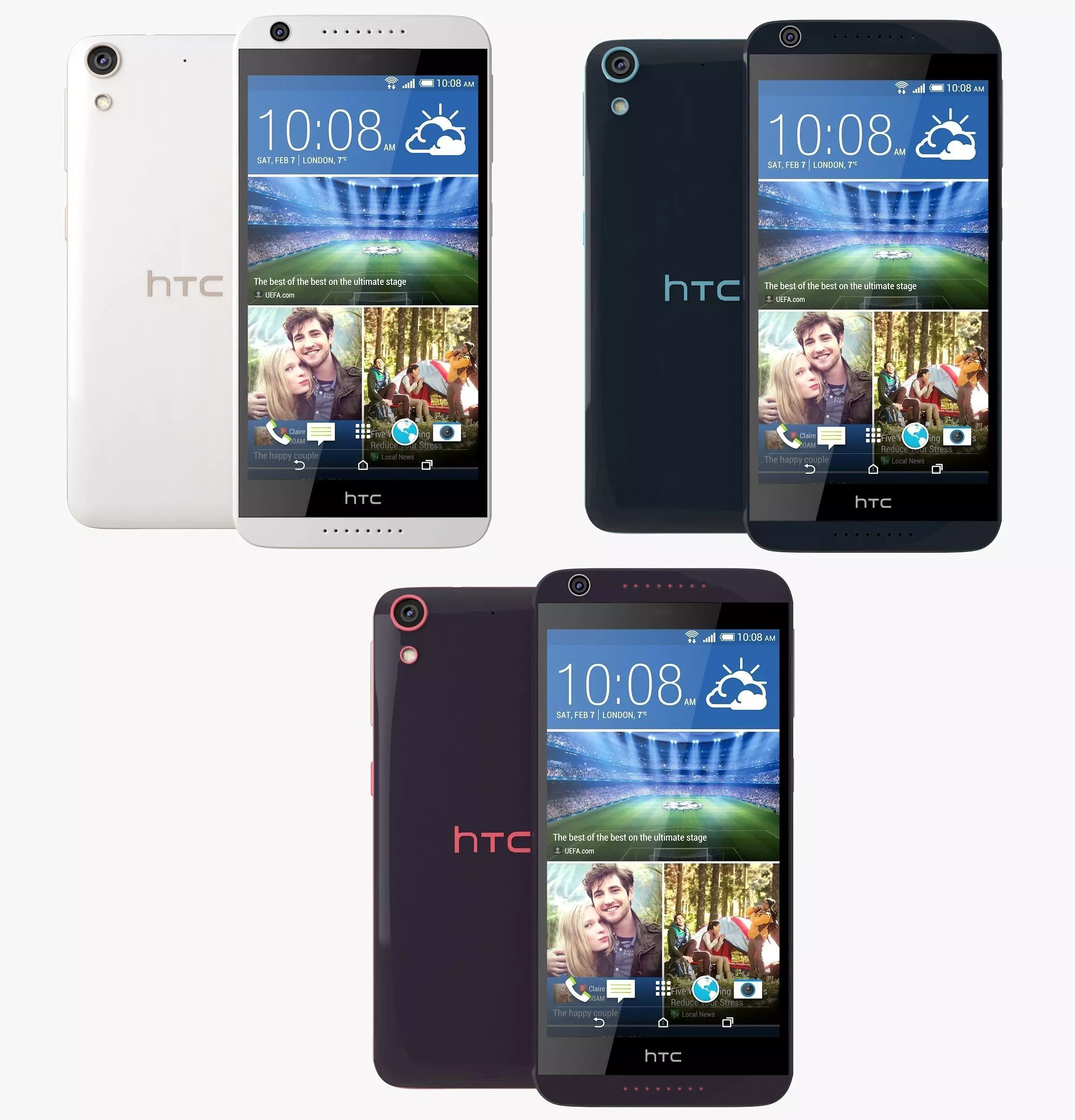 HTC Desire 626G all color 3D model_0