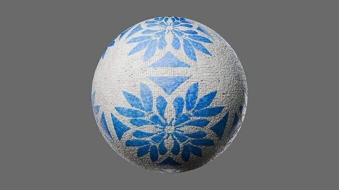 Mosaic Tiles Pattern 3 Seamless PBR Material Texture