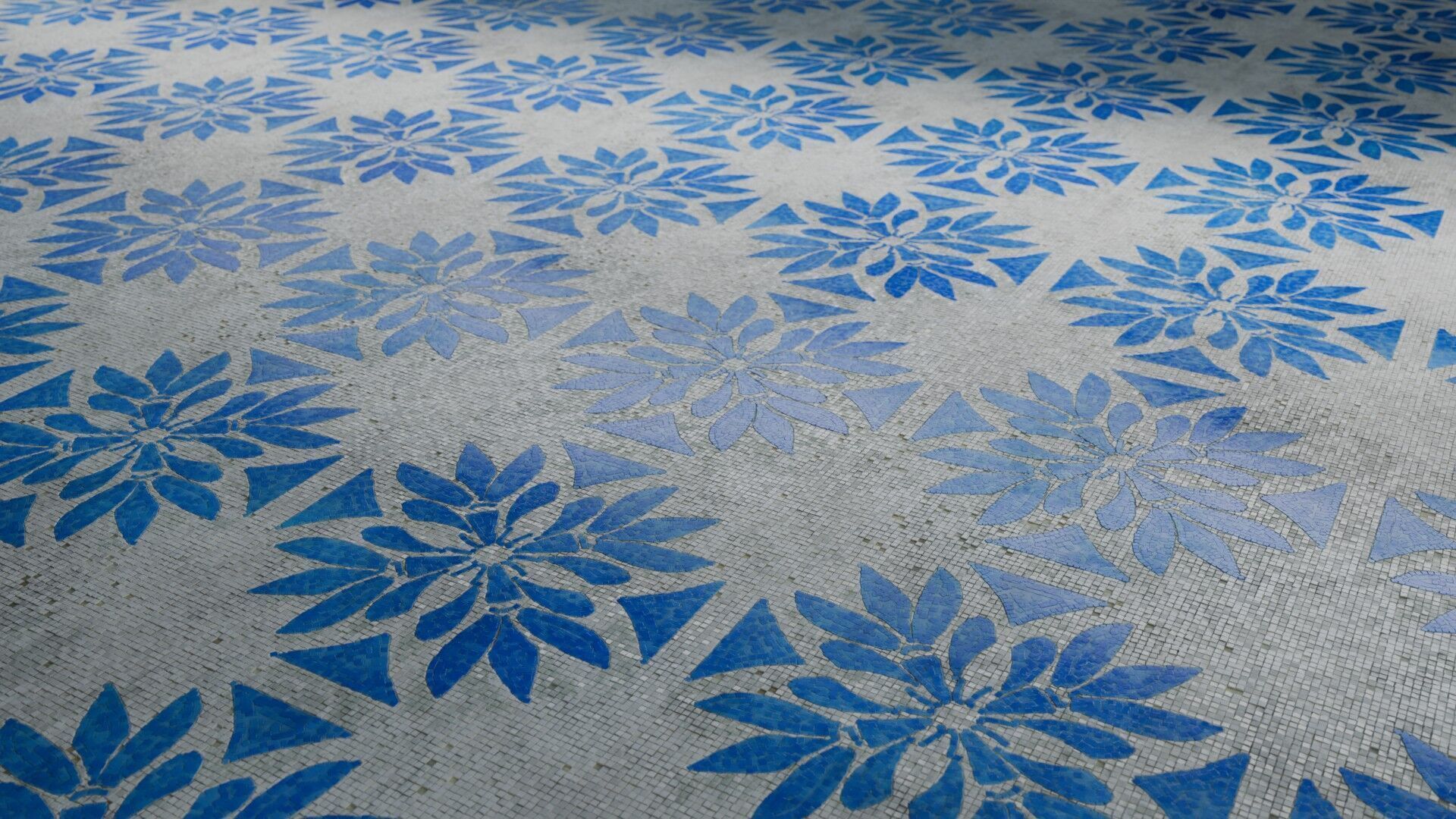 Mosaic Tiles Pattern 3 Seamless PBR Material Texture_1