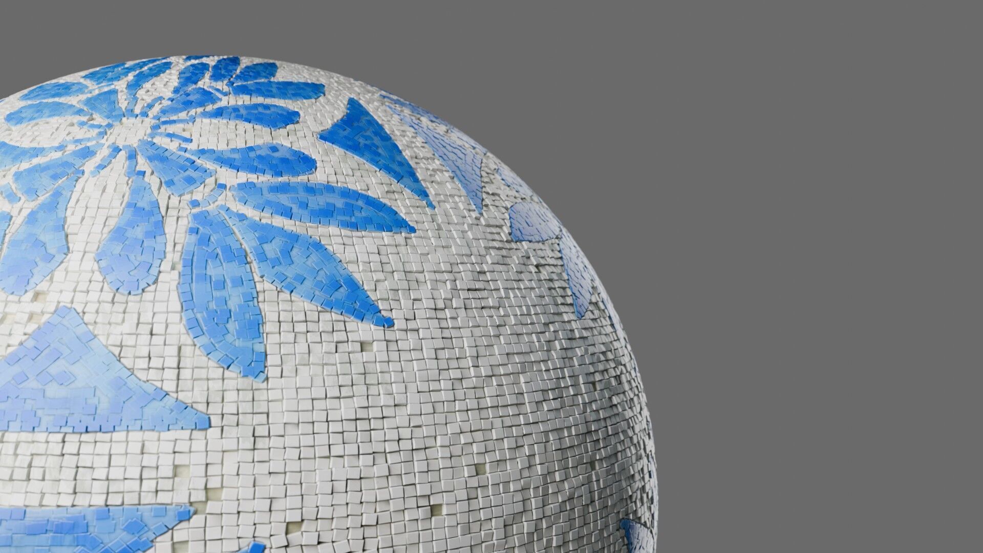 Mosaic Tiles Pattern 3 Seamless PBR Material Texture_5