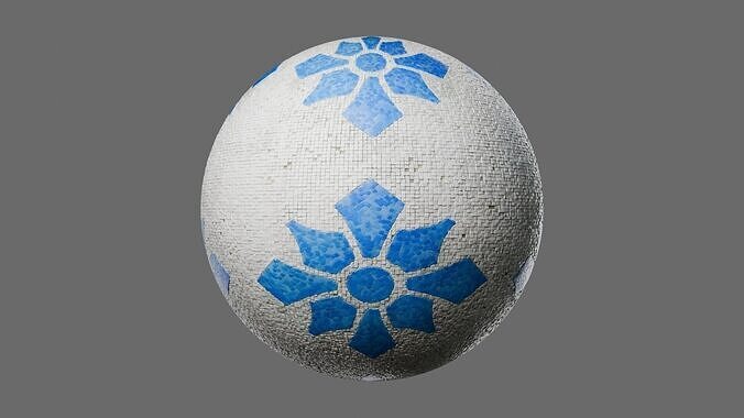 Mosaic Tiles Pattern 4 Seamless PBR Material Texture
