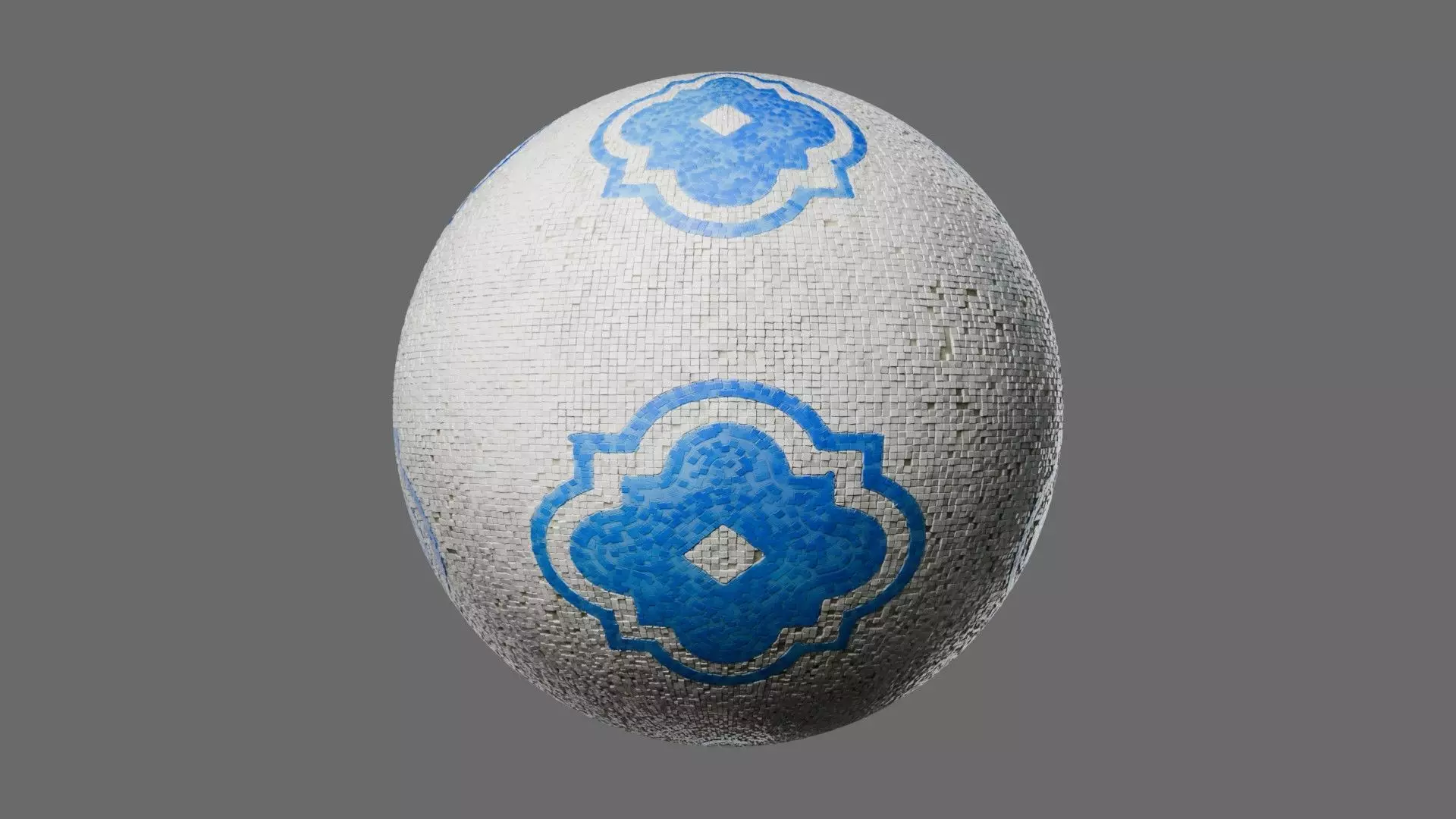 Mosaic Tiles Pattern 5 Seamless PBR Material Texture_0