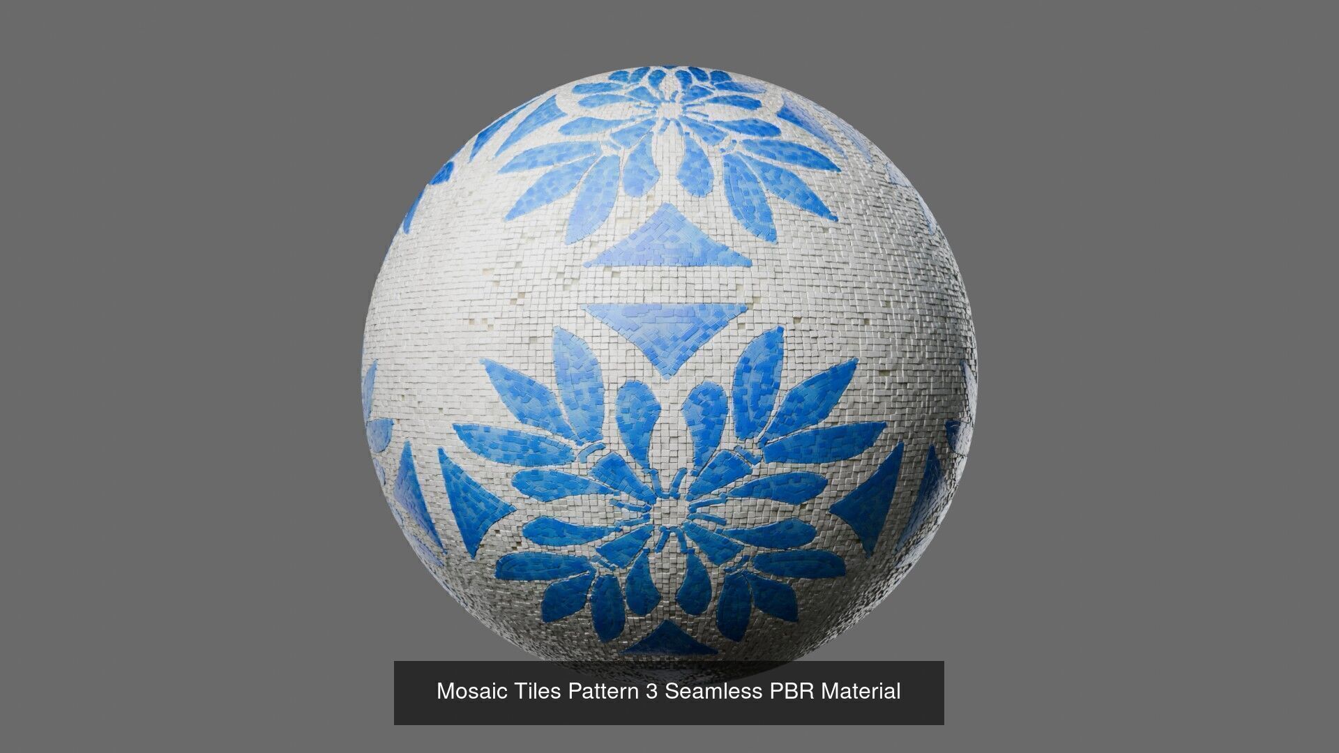 Mosaic Tile Patterns Seamless PBR Materials Texture_3