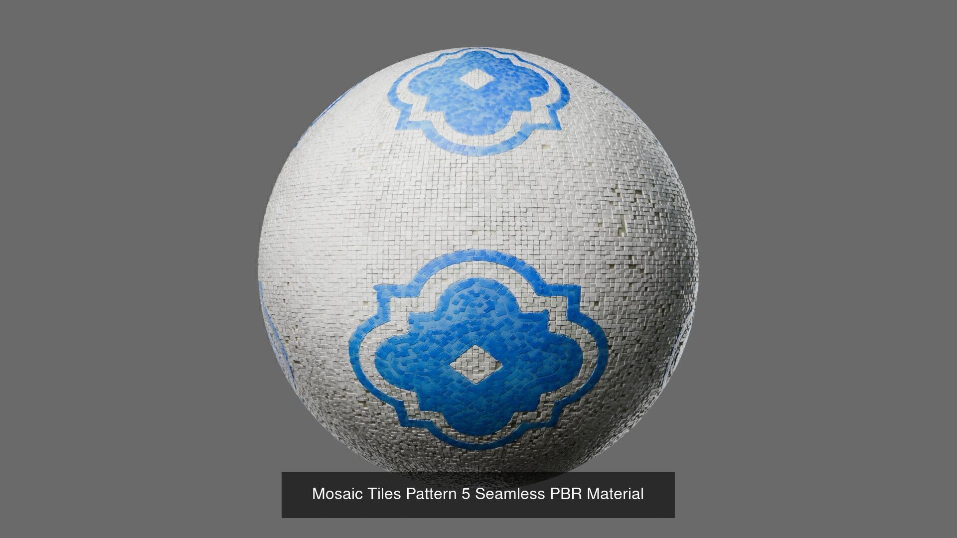Mosaic Tile Patterns Seamless PBR Materials Texture_5