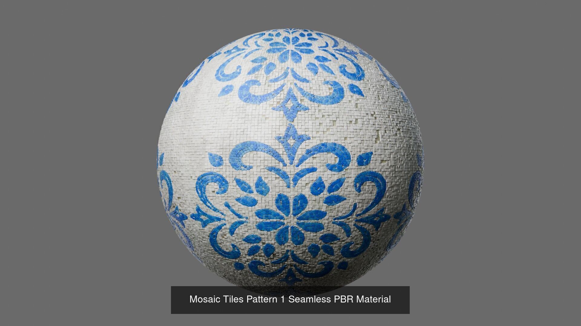 Mosaic Tile Patterns Seamless PBR Materials Texture_1