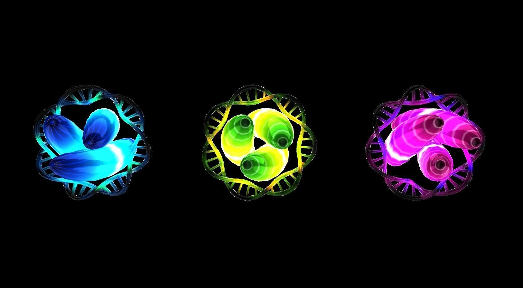 DNAlien dna animation Low-poly 3D model_1