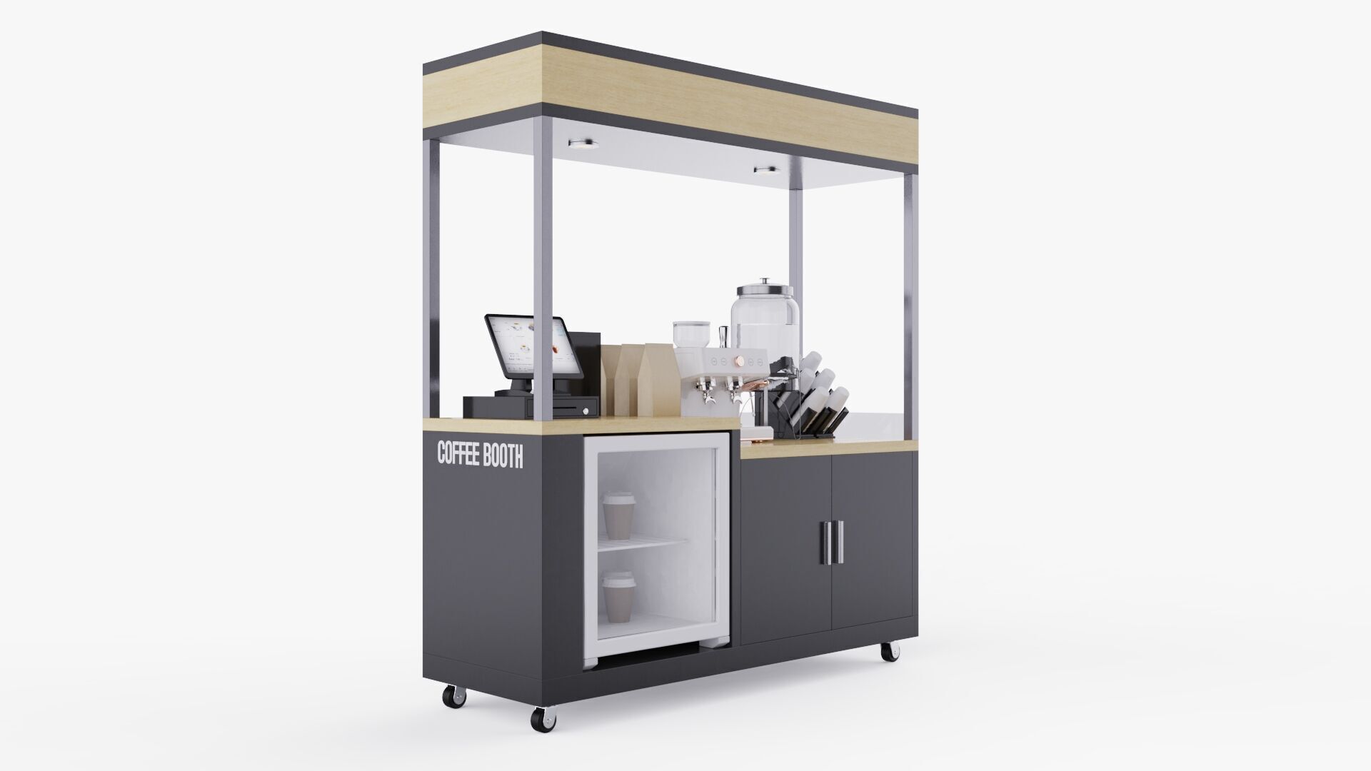 Coffee Booth V2 3D model_2