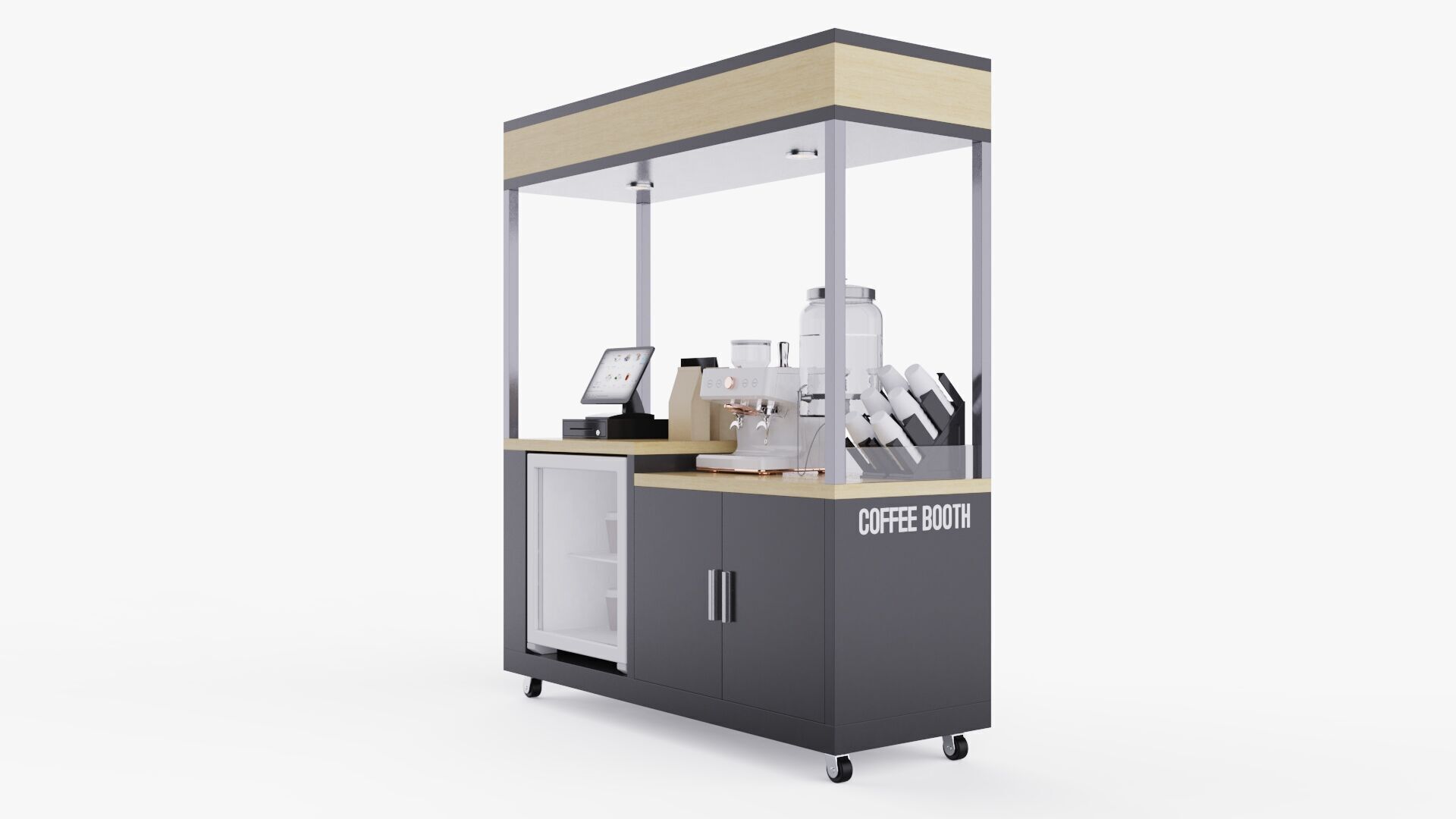 Coffee Booth V2 3D model_4