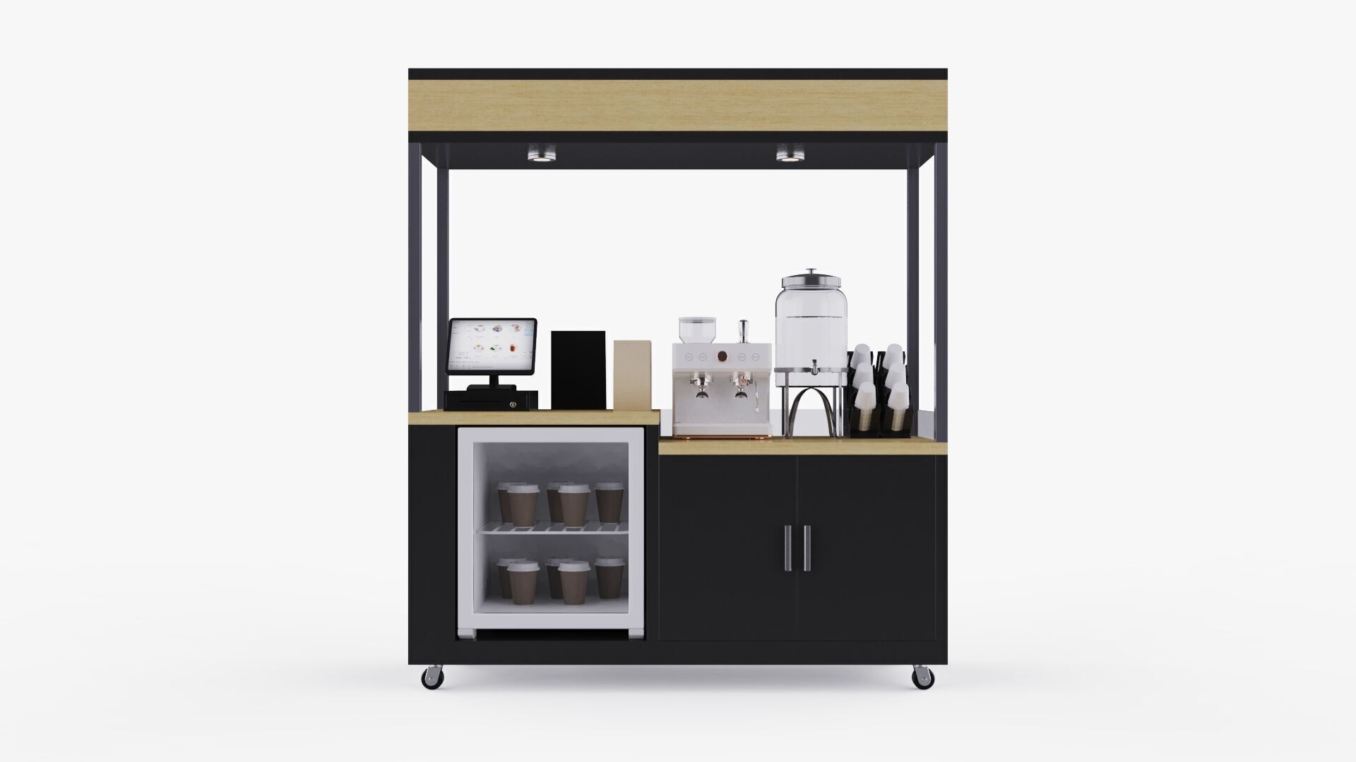 Coffee Booth V2 3D model_3