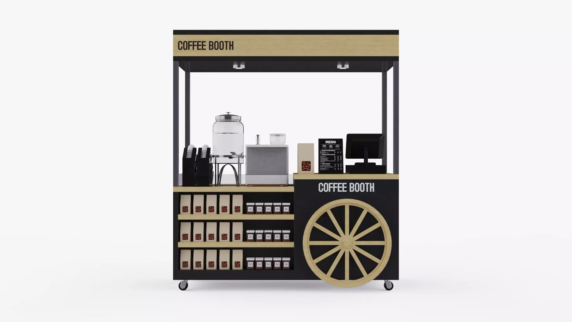 Coffee Booth V2 3D model_0